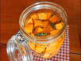 Courge butternut au thym lactofermentée pour l'apéritif