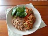 Polpettes italiennes aux herbes et spaghettis d'épeautre