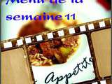 Menu de la semaine 11 en partenariat avec pixorepas