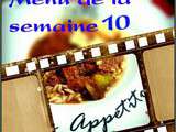 Menu semaine 10 partenariat avec Pixorepas