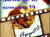 Menu semaine 14 En partenariat avec pixorepas