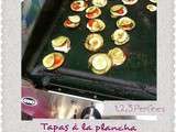 Tapas , ratatouille façon pizza sur la plancha