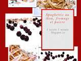 Spaghettis au thon, fromage et poivre