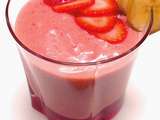 Végétarienne: le Smoothie Fraise, Banane et Graines de Chia