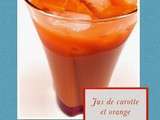 Jus de carotte et orange