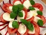 Salade Caprese (tomate, mozzarella fraîche, basilic)