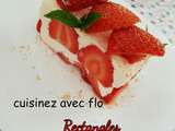 Rectangles aux Fraises & Mascarpone par Cuisinez avec flo