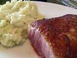 Canard au cidre rosé, et risotto au beurre d'escargot