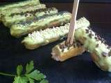 Mini éclairs Saumon/Wasabi