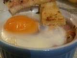 Oeuf cocotte au lard