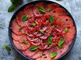 Carpaccio pastèque-tomate au citron vert