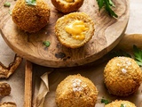 Croquettes de pommes de terre à la poudre de cèpes et cheddar végétal