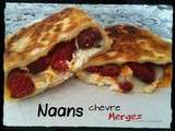 Naans chèvre mergez