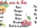 Fruits et légumes de juin