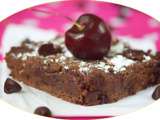 Brownie aux cerises et aux pépites de chocolat