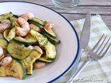 Sauté de courgettes aux crevettes