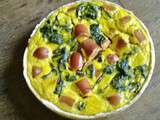 Quiche aux épinards aux knackis et curry