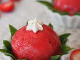 Sorbet maison fraise verveine