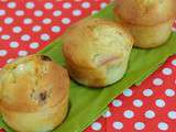 Muffins à la rhubarbe et au chocolat blanc