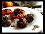 Boulettes au zaatar et tomates au thym