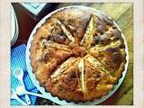 Gâteau épicé aux poires, maïs et amandes