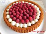 Tarte biscuitée citron-framboises