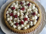 Tarte financière pistache-framboise