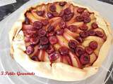 Tarte rustique nectarines-cerises