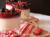 Panna Cotta au lait d'amandes et coulis de fruits rouges