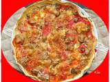 Pizza tomates moutarde moza