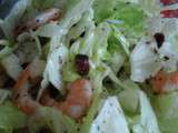 Salade crevettes cranberry