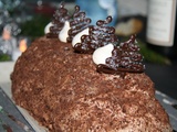 Buche aux Merveilleux - meringue et chocolat