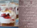 Verrines de fraises et spéculoos sur une chantilly de mascarpone