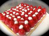 Tarte aux fraises sur cremeux passion et chantilly mascarpone