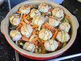 Boulettes de dinde aux petits légumes et pois chiches (ig bas)