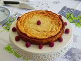 Cheesecake citron au coulis de framboises