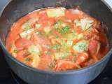 Cocotte de crevettes roses au fenouil et citron confit (ig bas)