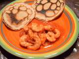 Crevettes au curry et naans (ig bas)