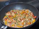 Sauté de riz aux crevettes