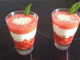 Verrines de fraises au fromage blanc