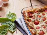 Clafoutis de tomates cerises au basilic