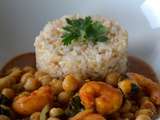 Curry Pois chiche Crevette