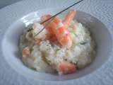 Risotto courgette et crevettes au citron et gingembre