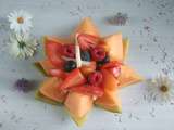 Salade de fruits en rose de melon