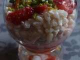 Riz au lait fraise-pistaches