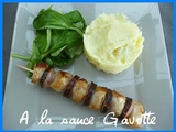 Brochettes de coquilles St Jacques et mini-andouilles au lard maigre