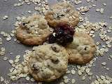 Cookies aux flocons d'avoine, à la vanille et cranberries