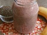 Smoothie fraises banane et graines de chia