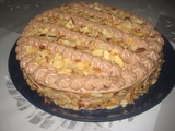 Gâteau d'anniversaire : génoise,chantilly nutella,amandes