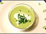 Peu d'audace - Gaspacho de petits pois à la menthe et au lait de coco